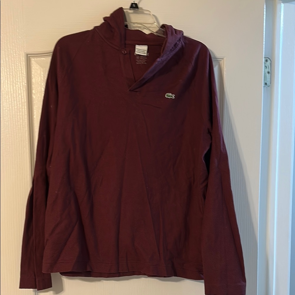 Lacoste Burgundy Long Sleeve Top